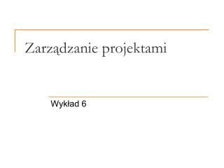 Zarządzanie projektami