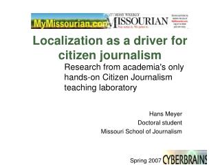 Localization as a driver for citizen journalism