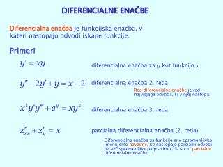 DIFEREN C IALNE ENA ČBE