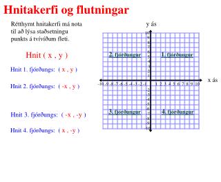 Hnitakerfi og flutningar
