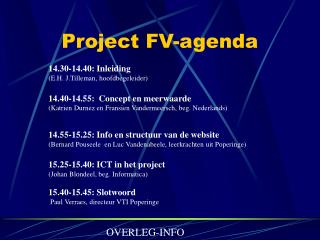 Project FV-agenda