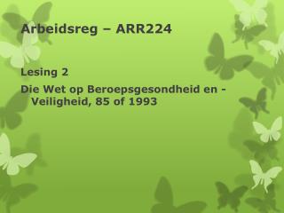 Arbeidsreg – ARR224