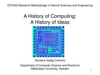 CDT403 Research Methodology in Natural Sciences and Engineering