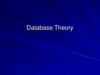 Database Theory