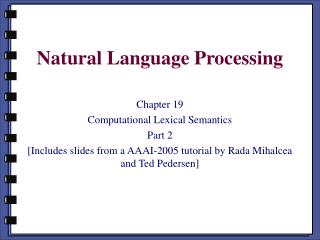 Natural Language Processing