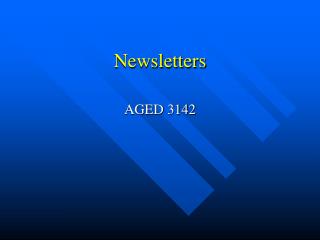 Newsletters