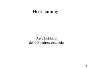 Host naming