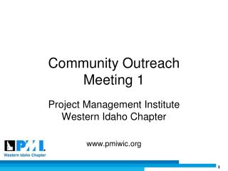 Community Outreach Meeting 1