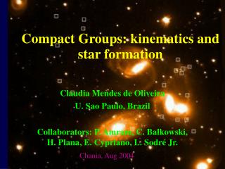 Compact Groups: kinematics and star formation