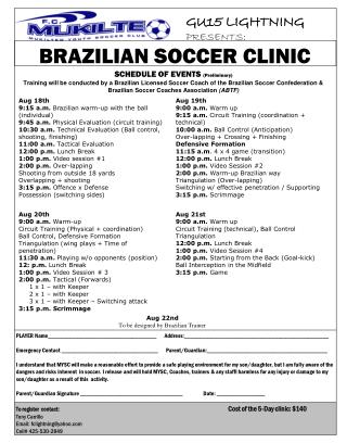 BRAZILIAN SOCCER CLINIC