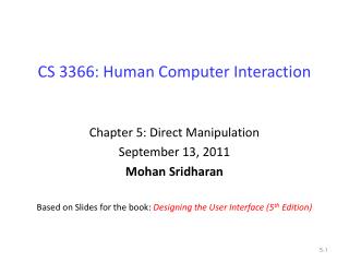 CS 3366: Human Computer Interaction