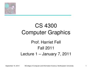 CS 4300 Computer Graphics