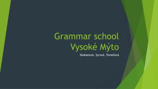Grammar school Vysoké Mýto