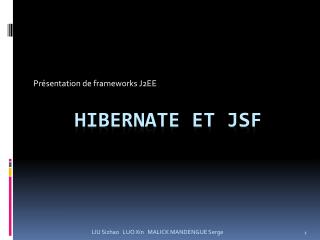 Hibernate et JSF