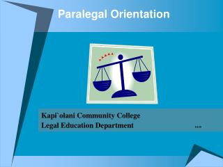 Paralegal Orientation