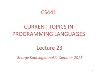 Lecture 23