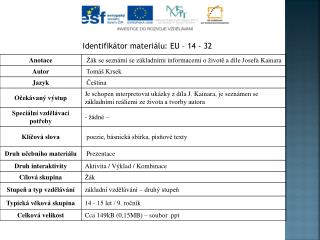 Identifikátor materiálu: EU – 14 - 32