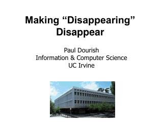 Making “Disappearing” Disappear