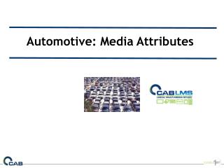 Automotive: Media Attributes