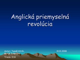 Anglická priemyselná revolúcia