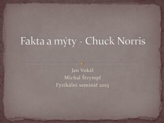 Fakta a mýty - Chuck Norris
