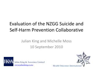 Evaluation of the NZGG Suicide and Self-Harm Prevention Collaborative