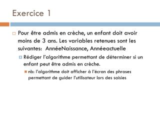 Exercice 1