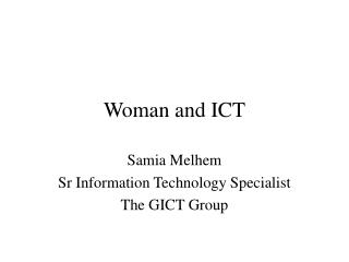 Woman and ICT