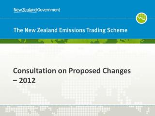 Consultation on Proposed Changes – 2012