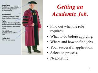 Getting an Academic Job.