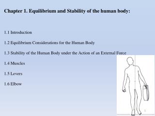Chapter 1. Equilibrium and Stability of the human body: 1.1 Introduction