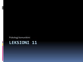 Leksioni 11