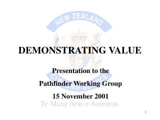 DEMONSTRATING VALUE