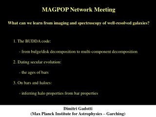 Dimitri Gadotti (Max Planck Institute for Astrophysics – Garching)