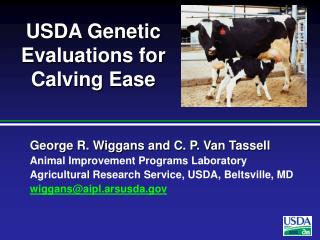 USDA Genetic Evaluations for Calving Ease