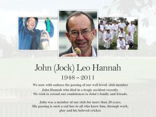 We note with sadness the passing of our well loved club member