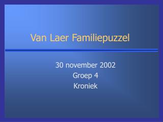 Van Laer Familiepuzzel