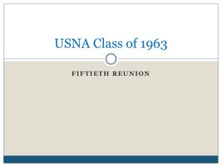 USNA Class of 1963