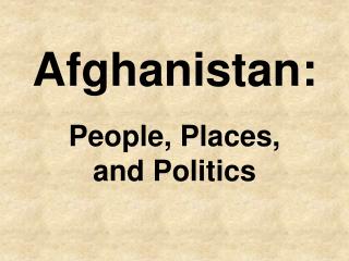 Afghanistan: