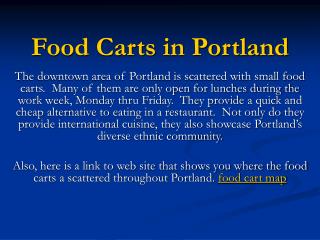Food Carts in Portland