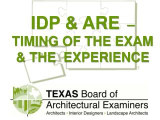 IDP &amp; ARE – TIMING OF THE EXAM &amp; THE EXPERIENCE