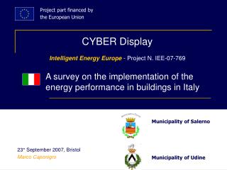 CYBER Display Intelligent Energy Europe - Project N. IEE-07-769