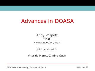 Andy Philpott EPOC (epoc.nz) joint work with Vitor de Matos, Ziming Guan