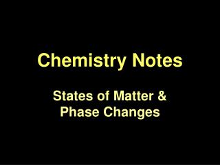 Chemistry Notes