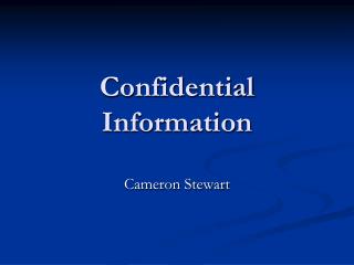 Confidential Information