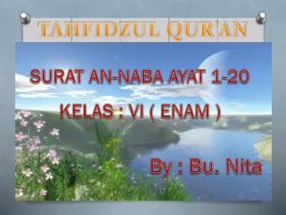 TAHFIDZUL QUR’AN