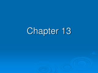 Chapter 13