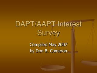 DAPT/AAPT Interest Survey