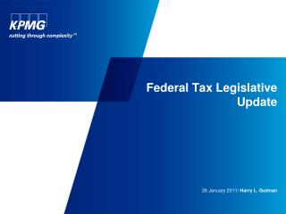 Federal Tax Legislative Update