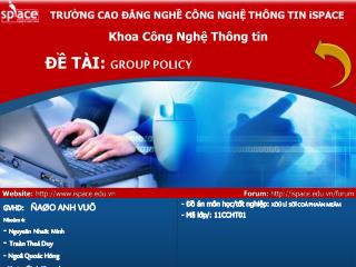 ĐỀ TÀI: GROUP POLICY